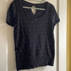 Fun detail top black with silver studs.